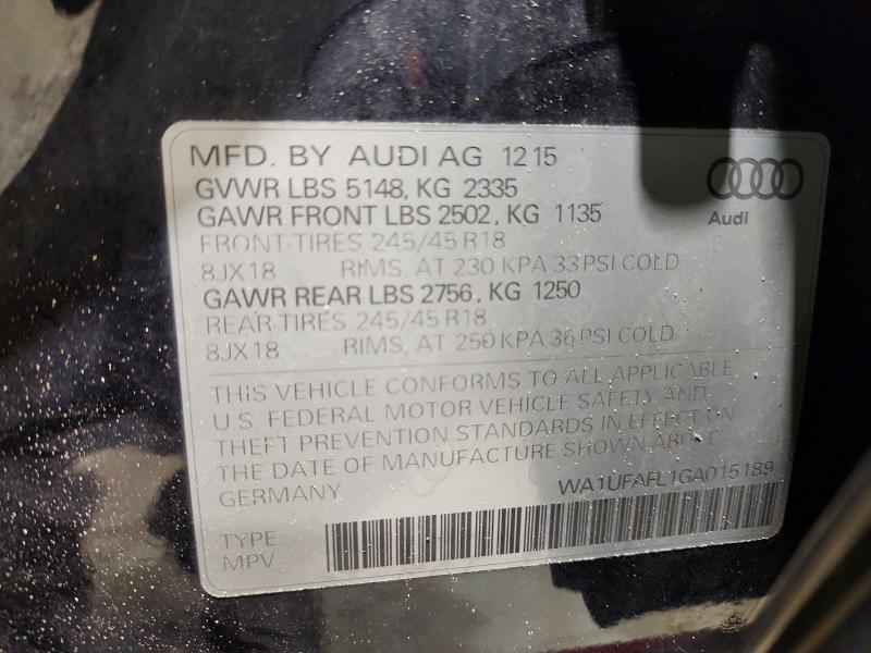 74413635 :رقم المزاد ، WA1UFAFL1GA015189 vin ، 2016 Audi A4 Allroad مزاد بيع