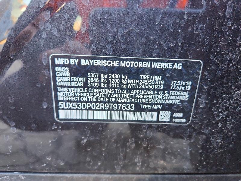 Aukcja sprzedaży 2024 Bmw X3, vin: 5UX53DP02R9T97633, numer aukcji: 98437225