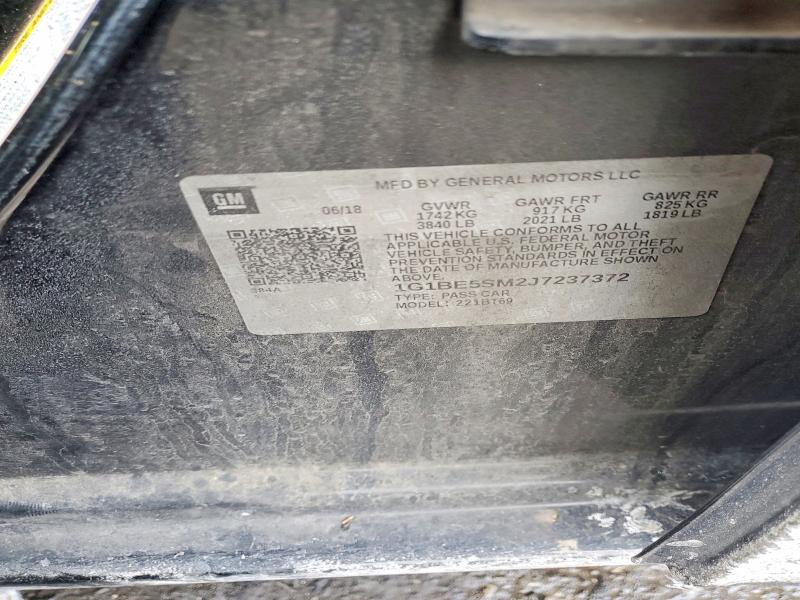 73722015 :رقم المزاد ، 1G1BE5SM2J7237372 vin ، 2018 Chevrolet Cruze Lt مزاد بيع