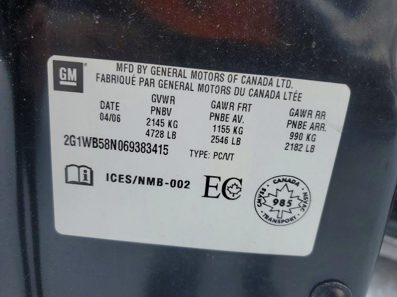 Продаж на аукціоні авто 2006 Chevrolet Impala, vin: 2G1WB58N069383415, номер лоту: 74734645