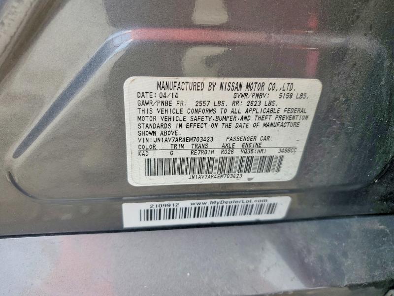 Продаж на аукціоні авто 2014 Infiniti Q50, vin: JN1AV7AR4EM703423, номер лоту: 74761935