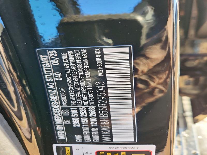 74568185 :رقم المزاد ، W1KAF8HB5SR295043 vin ، 2025 Mercedes-benz C مزاد بيع