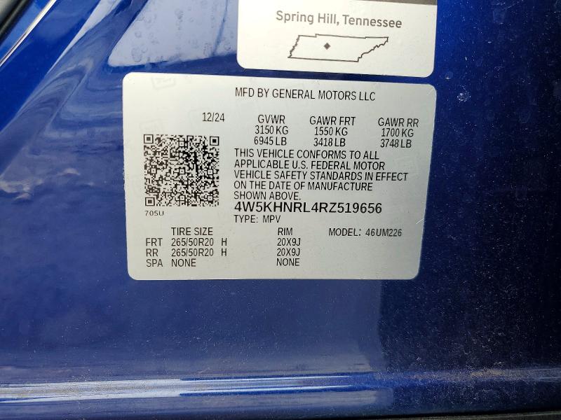 2024 Acura Zdx მანქანა იყიდება აუქციონზე, vin: 4W5KHNRL4RZ519656, აუქციონის ნომერი: 98886275