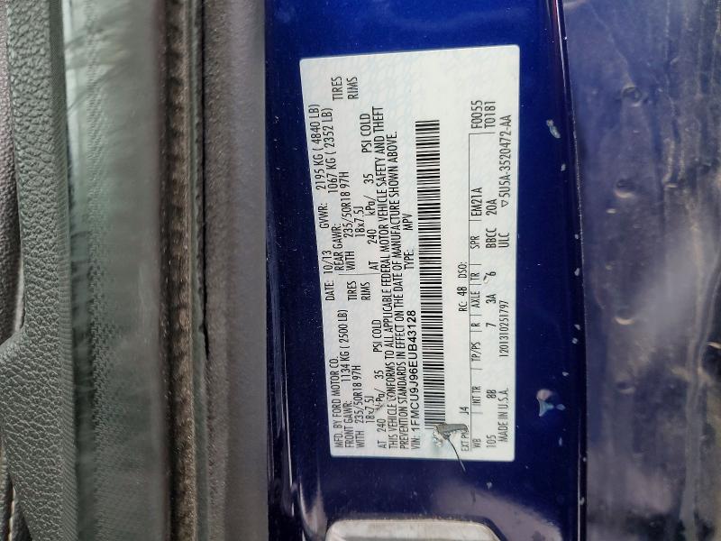 Aukcja sprzedaży 2014 Ford Escape, vin: 1FMCU9J96EUB43128, numer aukcji: 99182495