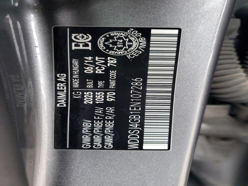 73125205 :رقم المزاد ، WDDSJ4GB1EN107286 vin ، 2014 Mercedes-benz Cla مزاد بيع