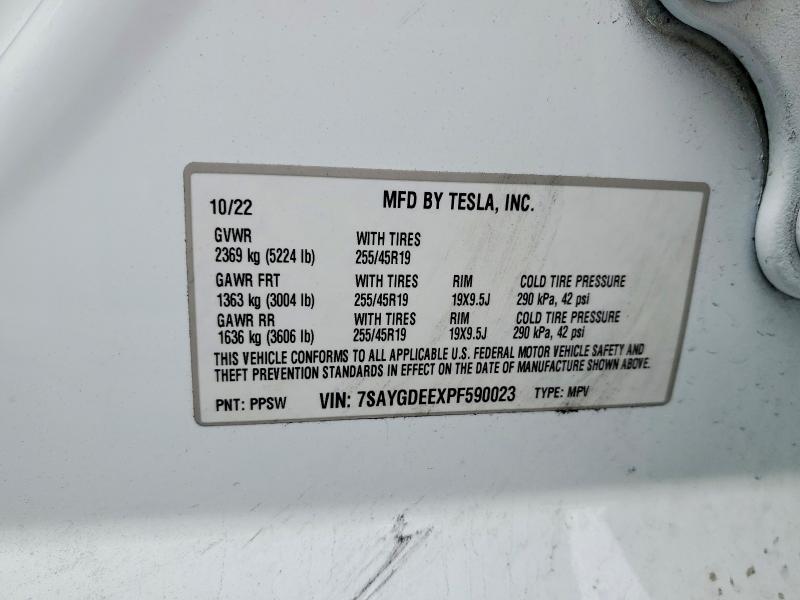 Aukcja sprzedaży 2023 Tesla Model Y, vin: 7SAYGDEEXPF590023, numer aukcji: 74704385