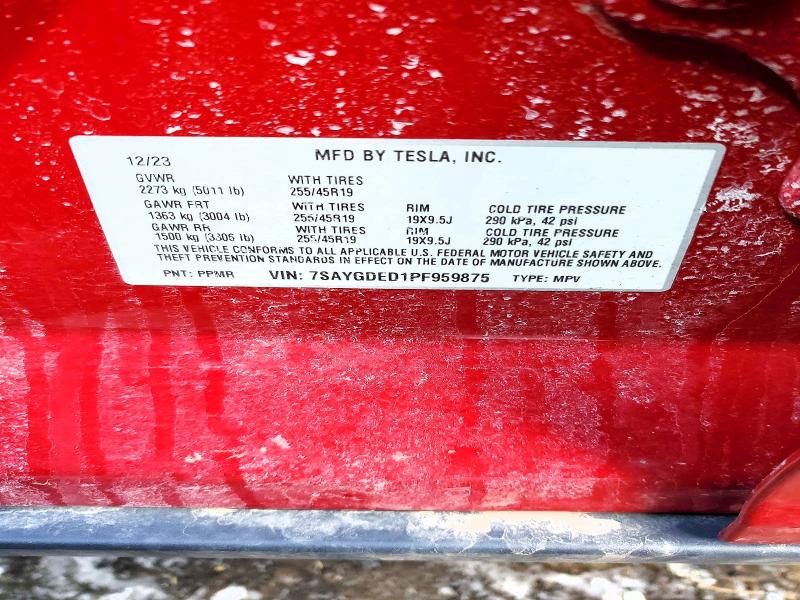 Продаж на аукціоні авто 2023 Tesla Model Y, vin: 7SAYGDED1PF959875, номер лоту: 73520465