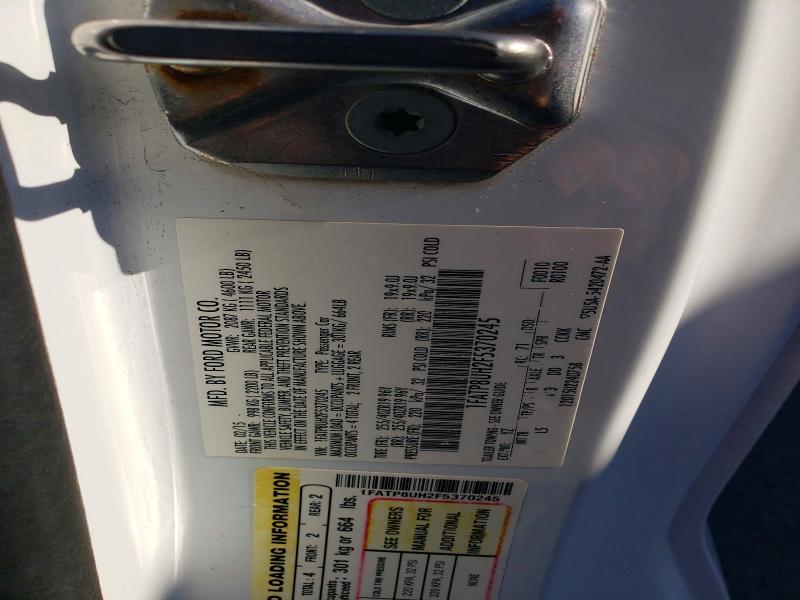 2015 Ford Mustang მანქანა იყიდება აუქციონზე, vin: 1FATP8UH2F5370245, აუქციონის ნომერი: 72232395