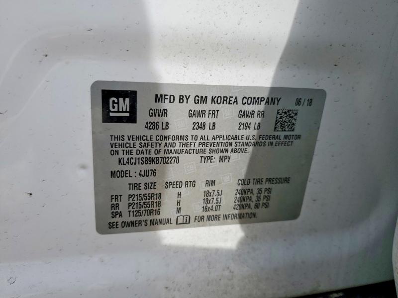 Продажа на аукционе авто 2019 Buick Encore, vin: KL4CJ1SB9KB702270, номер лота: 74913855