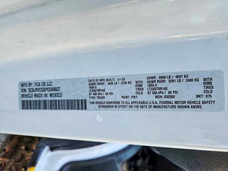 Aukcja sprzedaży 2023 Ram Promaster 2500, vin: 3C6LRVCG6PE549607, numer aukcji: 41816806