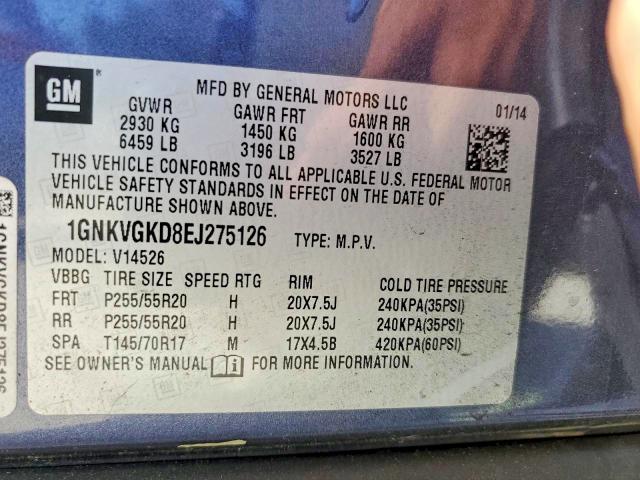 Продажа на аукционе авто 2014 Chevrolet Traverse L, vin: 1GNKVGKD8EJ275126, номер лота: 72278465