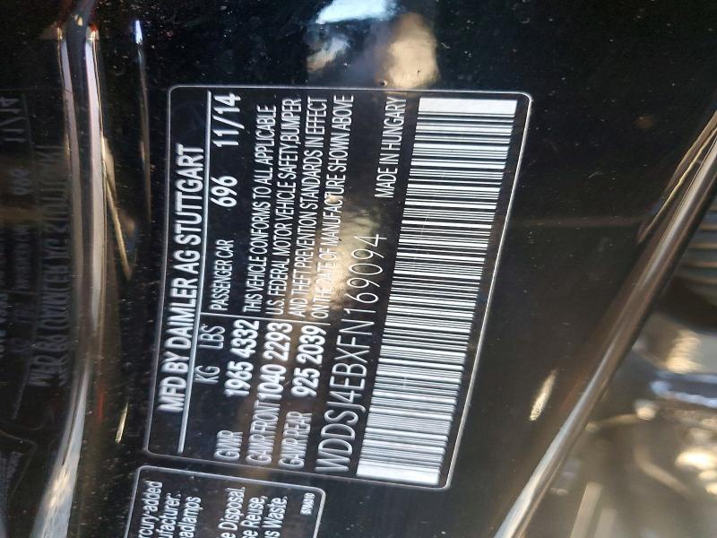 97984045 :رقم المزاد ، WDDSJ4EBXFN169094 vin ، 2015 Mercedes-benz Cla مزاد بيع