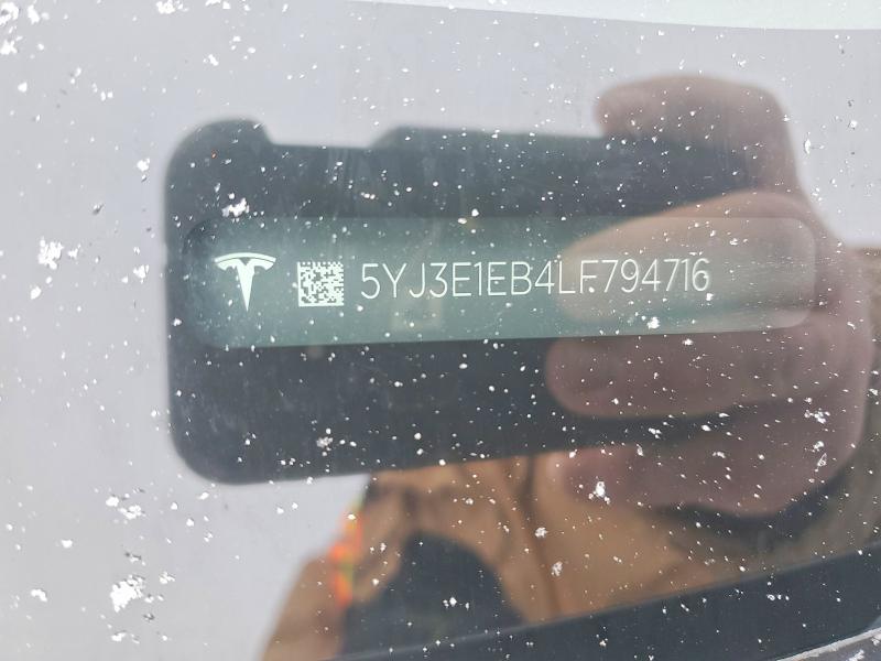 Продажа на аукционе авто 2020 Tesla Model 3, vin: 5YJ3E1EB4LF794716, номер лота: 73044135