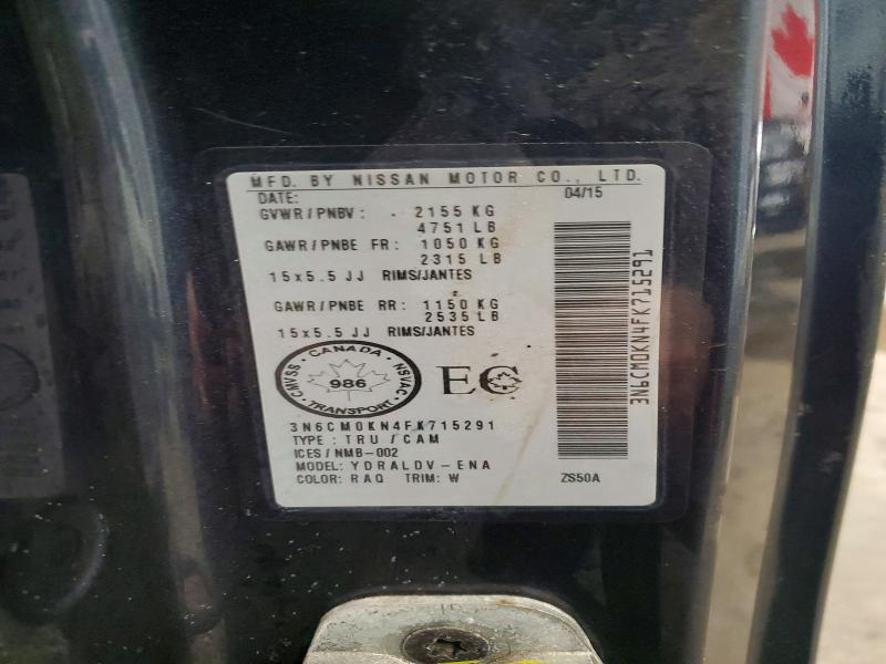 Aukcja sprzedaży 2015 Nissan Nv200, vin: 3N6CM0KN4FK715291, numer aukcji: 73729225