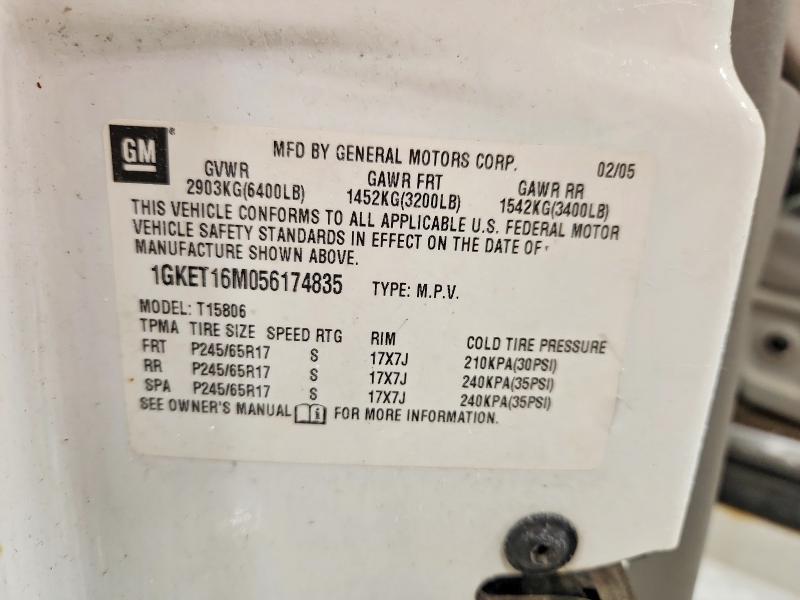 Продажа на аукционе авто 2005 Gmc Envoy, vin: 1GKET16M056174835, номер лота: 74420765