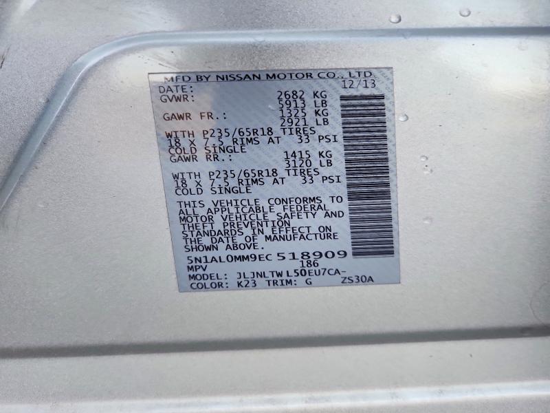 Продаж на аукціоні авто 2014 Infiniti Qx60, vin: 5N1AL0MM9EC518909, номер лоту: 74863815