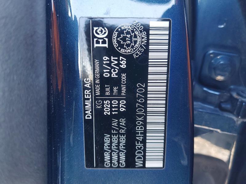 Продаж на аукціоні авто 2019 Mercedes-benz A, vin: WDD3F4HB9KJ076702, номер лоту: 73913305