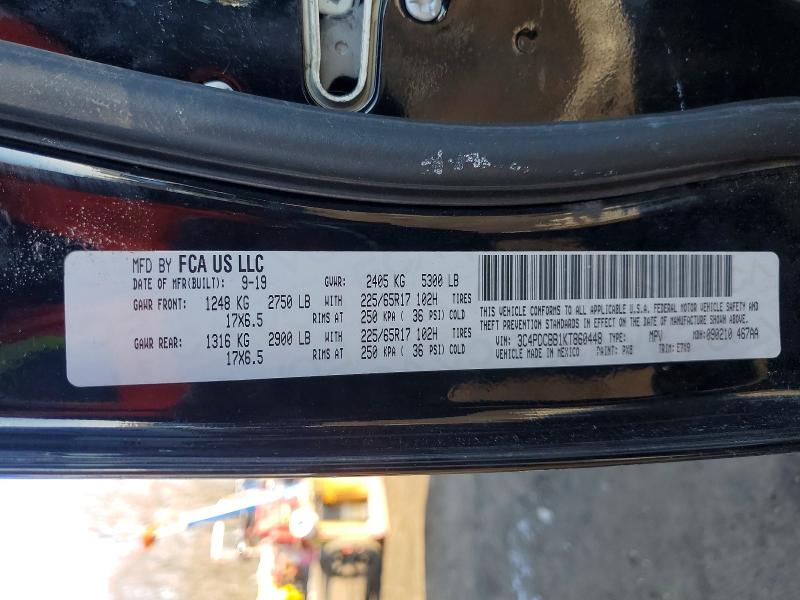 Aukcja sprzedaży 2019 Dodge Journey, vin: 3C4PDCBB1KT860448, numer aukcji: 74059595