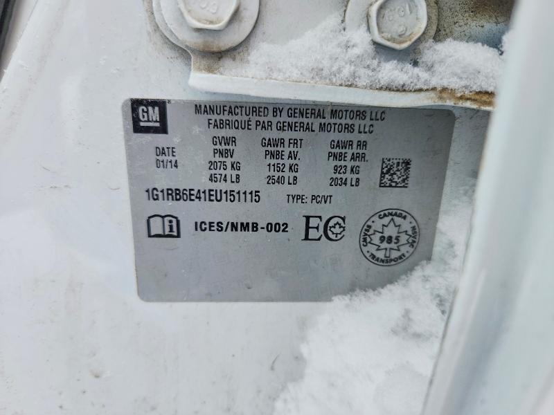 Продаж на аукціоні авто 2014 Chevrolet Volt, vin: 1G1RB6E41EU151115, номер лоту: 73603425