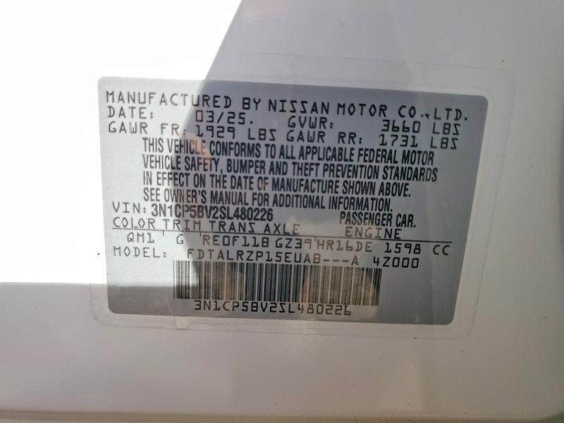 Продаж на аукціоні авто 2025 Nissan Kicks Play, vin: 3N1CP5BV2SL480226, номер лоту: 73716115