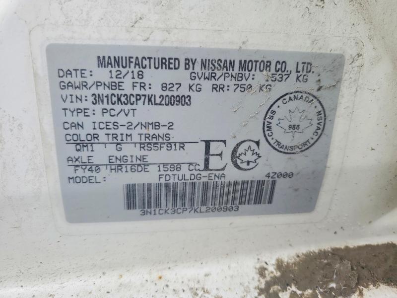 Продаж на аукціоні авто 2019 Nissan Micra, vin: 3N1CK3CP7KL200903, номер лоту: 72467275