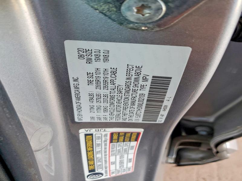 98974785 :رقم المزاد ، 5J8TC1H3XML002109 vin ، 2021 Acura Rdx مزاد بيع