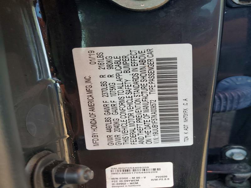 Продаж на аукціоні авто 2019 Acura Tlx, vin: 19UUB1F57KA009572, номер лоту: 74853825