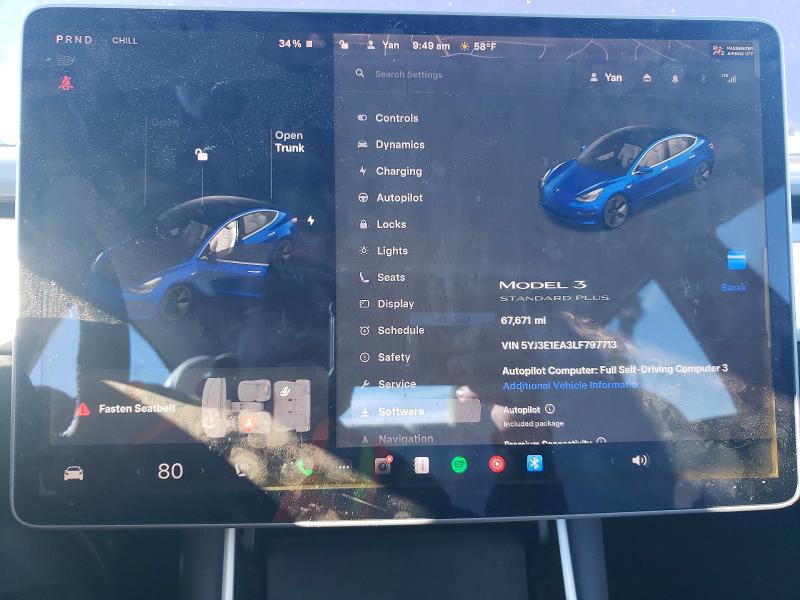 Aukcja sprzedaży 2020 Tesla Model 3, vin: 5YJ3E1EA3LF797713, numer aukcji: 99554315