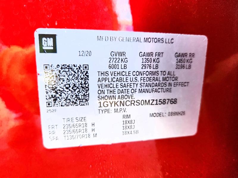 Aukcja sprzedaży 2021 Cadillac Xt5, vin: 1GYKNCRS0MZ158768, numer aukcji: 74822385