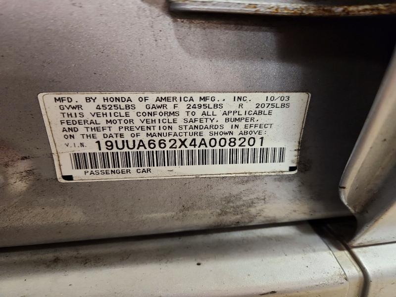 Продажа на аукционе авто 2004 Acura Tl, vin: 19UUA662X4A008201, номер лота: 72317745