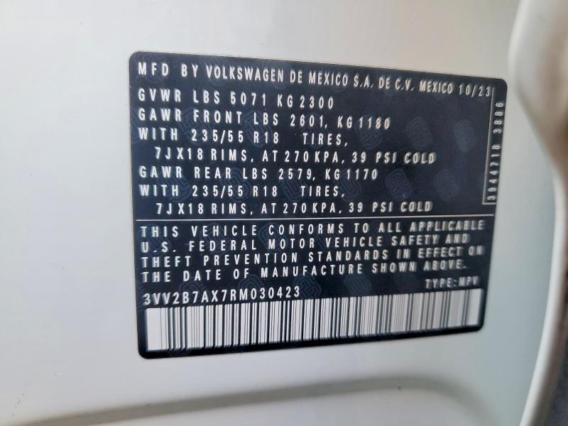 Продажа на аукционе авто 2024 Volkswagen Tiguan, vin: 3VV2B7AX7RM030423, номер лота: 72167305