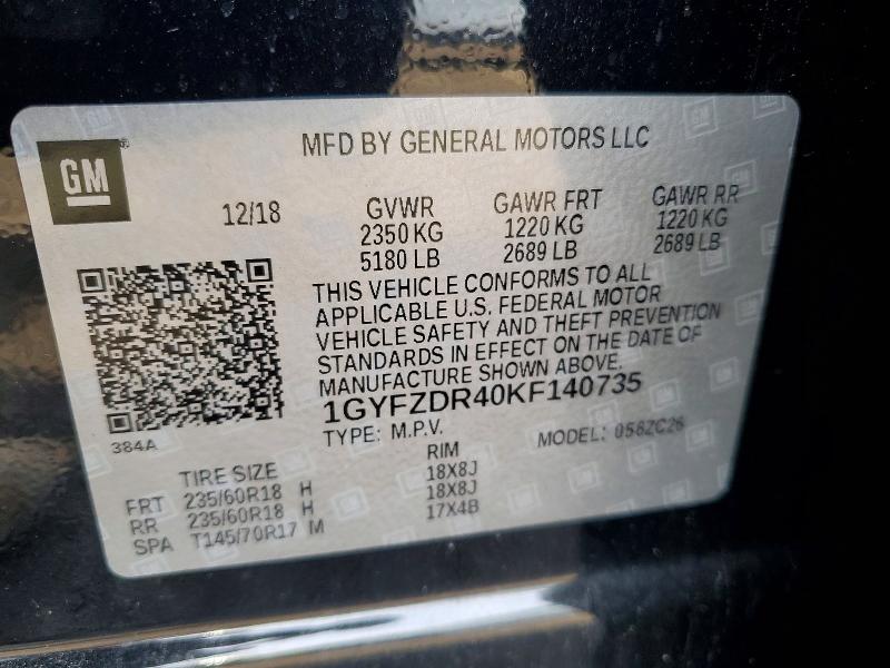 Aukcja sprzedaży 2019 Cadillac Xt4, vin: 1GYFZDR40KF140735, numer aukcji: 74564465
