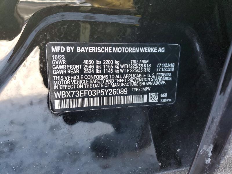 74924305 :رقم المزاد ، WBX73EF03P5Y26089 vin ، 2023 Bmw X1 مزاد بيع
