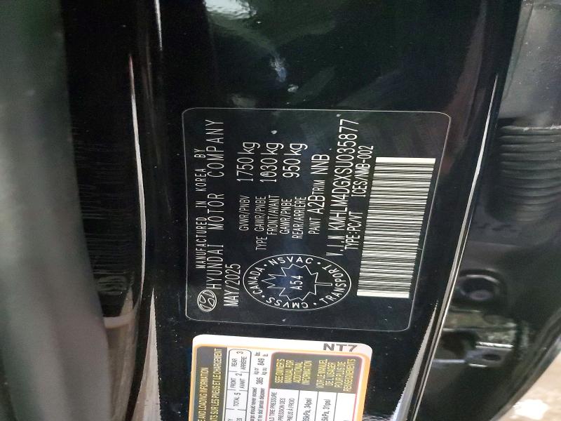 74059565 :رقم المزاد ، KMHLM4DGXSU035877 vin ، 2025 Hyundai Elantra مزاد بيع