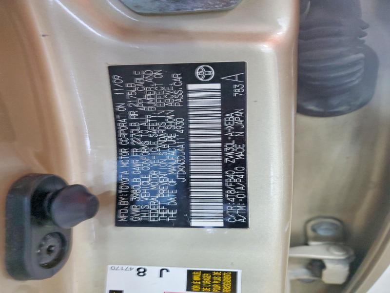 74700845 :رقم المزاد ، JTDKN3DU4A1114930 vin ، 2010 Toyota Prius مزاد بيع
