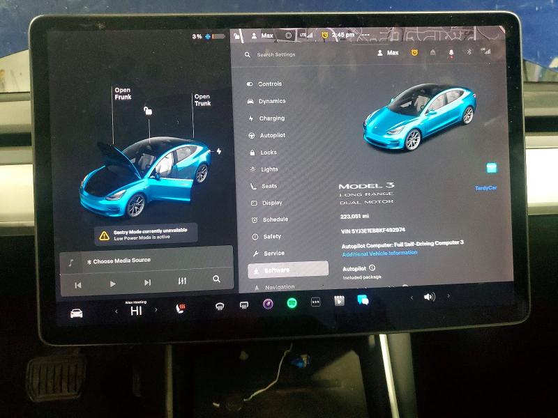 Продажа на аукционе авто 2019 Tesla Model 3, vin: 5YJ3E1EB8KF492974, номер лота: 96690975