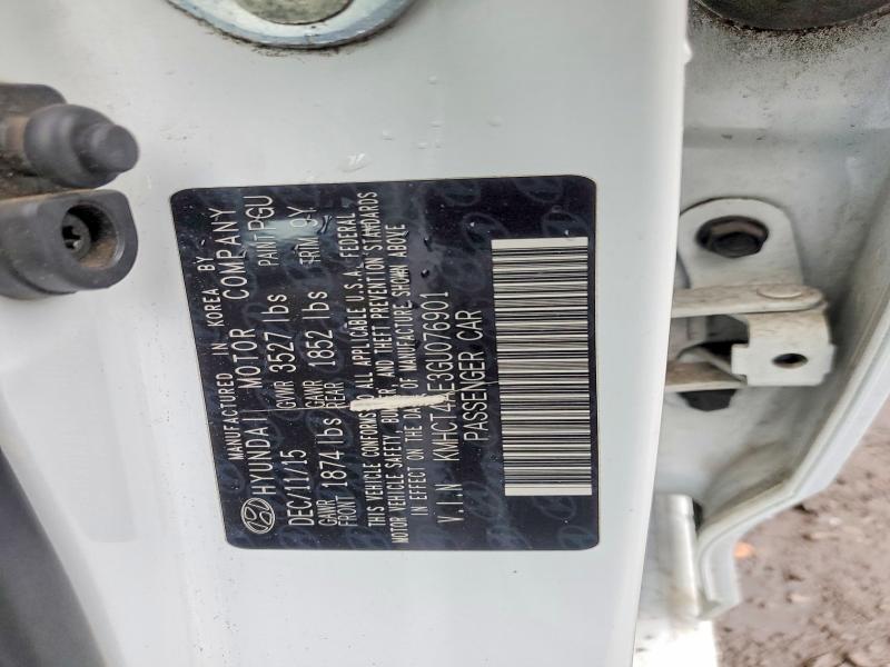 2016 Hyundai Accent მანქანა იყიდება აუქციონზე, vin: KMHCT4AE3GU076901, აუქციონის ნომერი: 96824985
