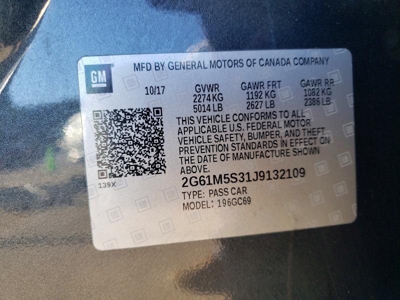 Aukcja sprzedaży 2018 Cadillac Xts, vin: 2G61M5S31J9132109, numer aukcji: 98985675