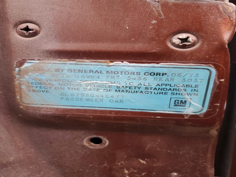 99305145 :رقم المزاد ، 6L67S3Q446477 vin ، 1973 Cadillac Eldorado مزاد بيع