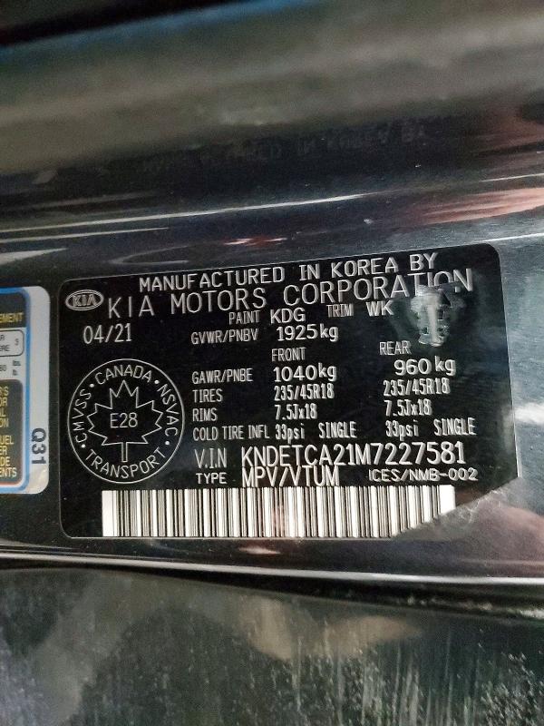 Продажа на аукционе авто 2021 Kia Seltos, vin: KNDETCA21M7227581, номер лота: 73091075