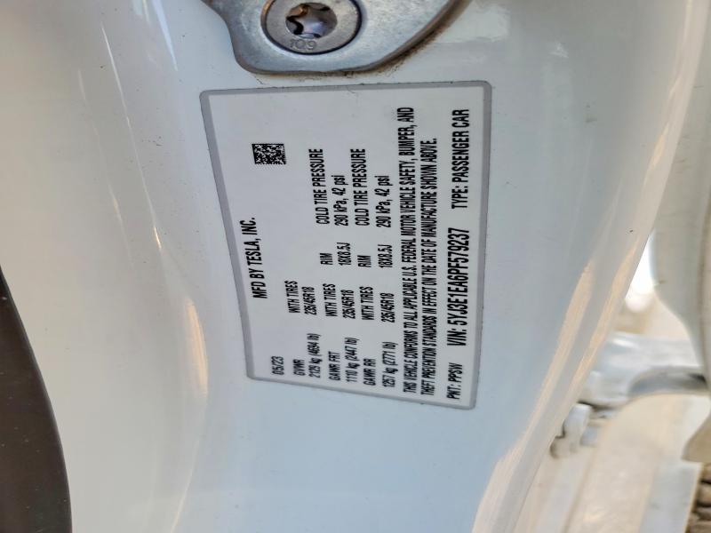 2023 Tesla Model 3 მანქანა იყიდება აუქციონზე, vin: 5YJ3E1EA6PF579237, აუქციონის ნომერი: 72257855