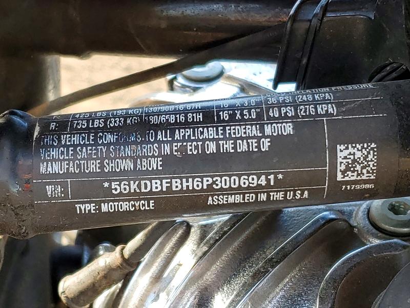 2023 Indian Chieftain მანქანა იყიდება აუქციონზე, vin: 56KDBFBH6P3006941, აუქციონის ნომერი: 72486505