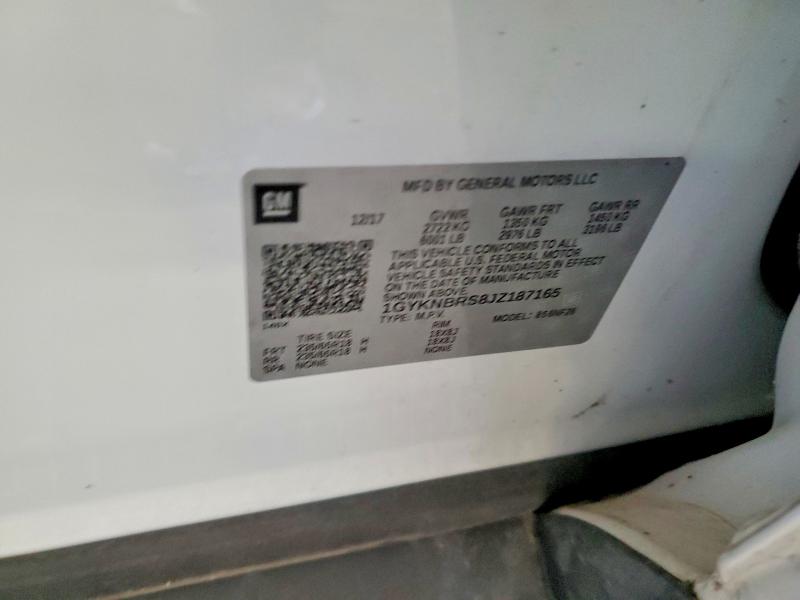 98442315 :رقم المزاد ، 1GYKNBRS8JZ187165 vin ، 2018 Cadillac Xt5 مزاد بيع