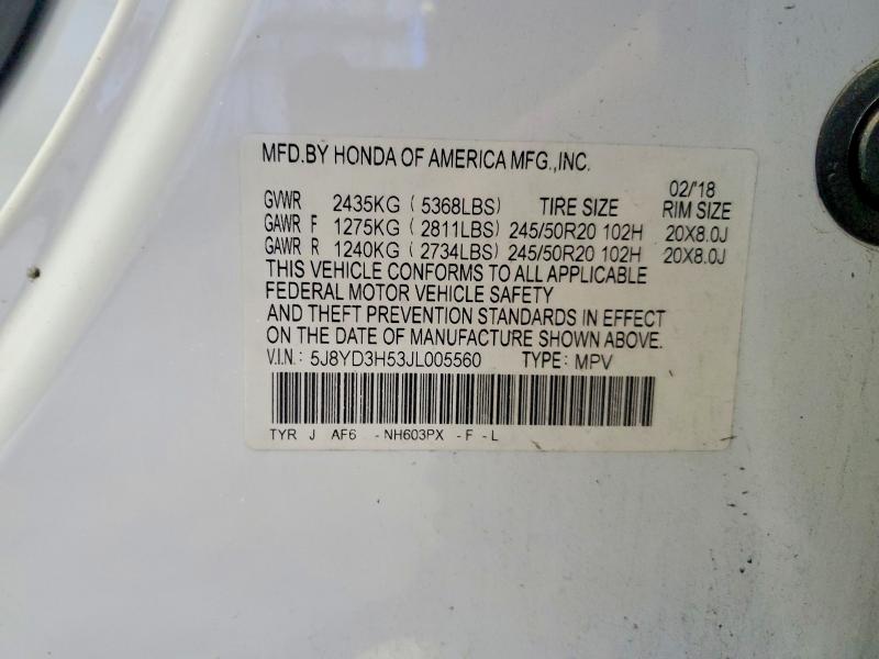 Продажа на аукционе авто 2018 Acura Mdx, vin: 5J8YD3H53JL005560, номер лота: 74757905