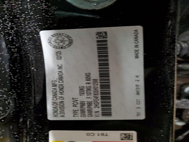 2025 Honda Civic Spor მანქანა იყიდება აუქციონზე, vin: 2HGFE4F80SH012598, აუქციონის ნომერი: 74440635