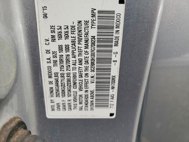 99835685 :رقم المزاد ، 3CZRM3H3XFG708234 vin ، 2015 Honda Cr-v مزاد بيع