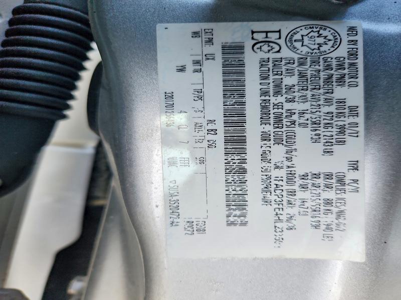 74766715 :رقم المزاد ، 1FADP3FE4HL233591 vin ، 2017 Ford Focus مزاد بيع