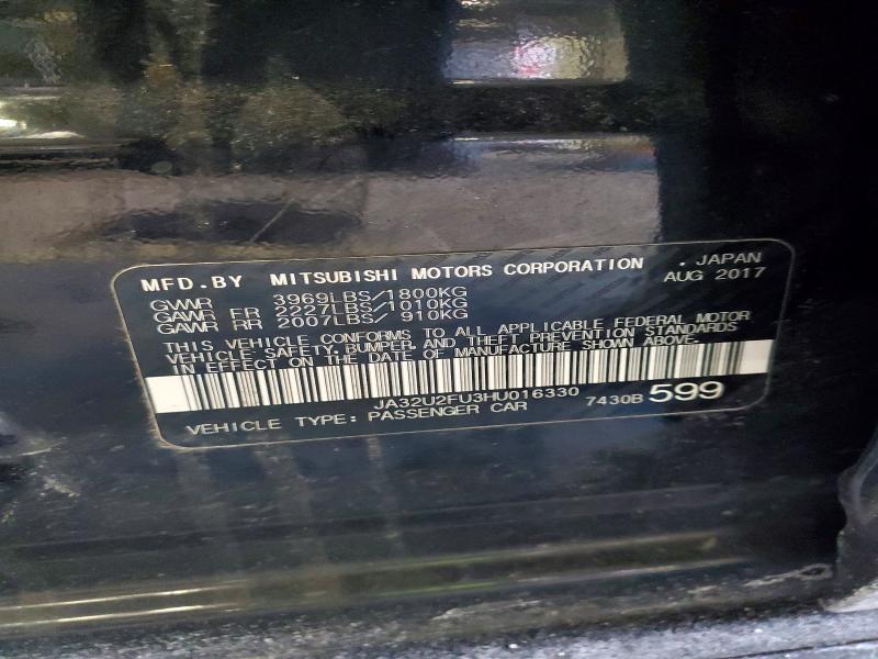 Продаж на аукціоні авто 2017 Mitsubishi Lancer, vin: JA32U2FU3HU016330, номер лоту: 74331655