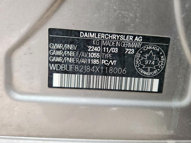 Продажа на аукционе авто 2004 Mercedes-benz E 320 4mat, vin: WDBUF82J84X118006, номер лота: 75497295