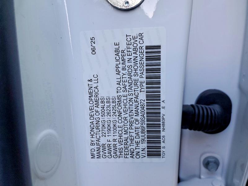 74427005 :رقم المزاد ، 19UUB6F59SA004872 vin ، 2025 Acura Tlx مزاد بيع
